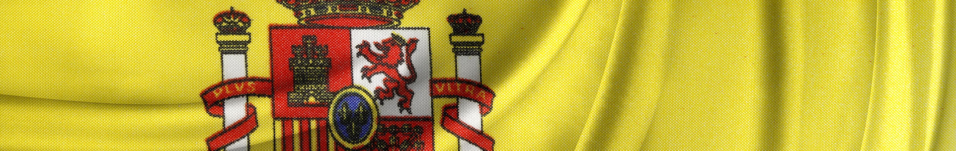 Closeup of silky Spanish flag